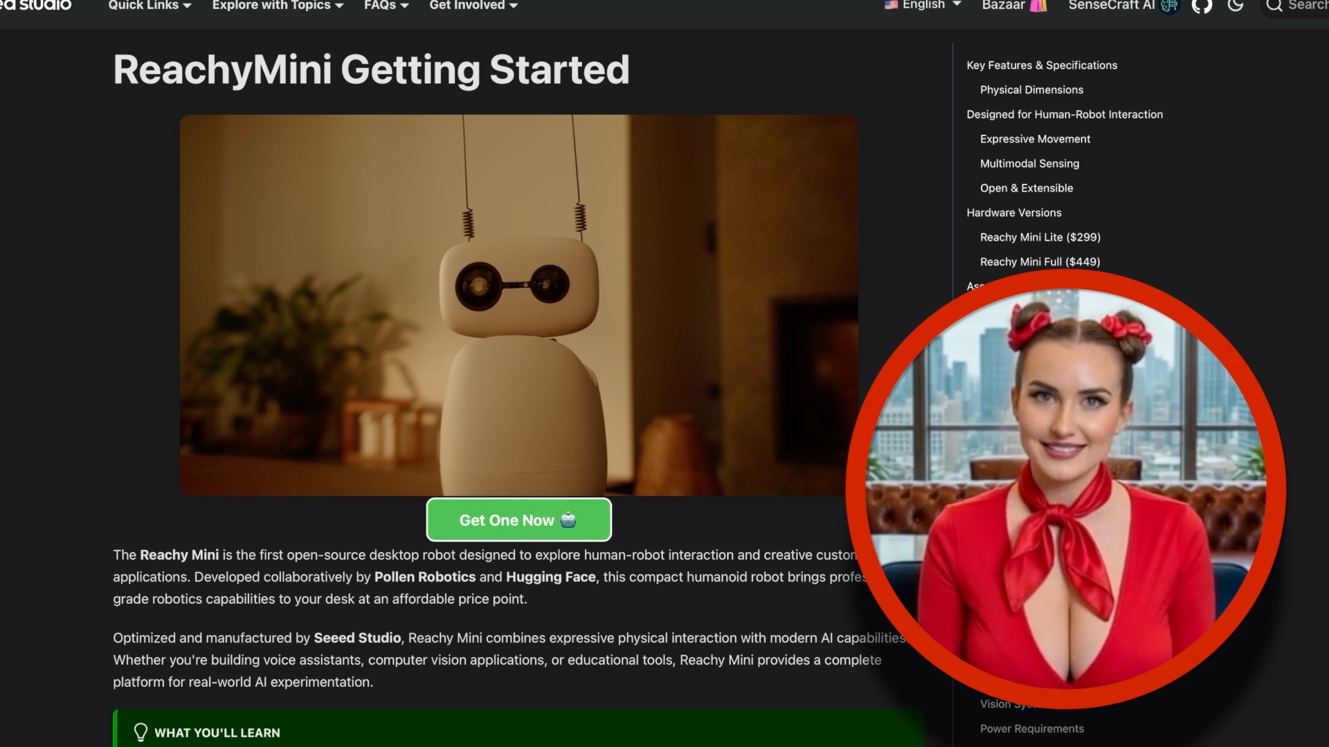 Blush Lab — Marian and the Reachy Mini robot